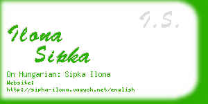 ilona sipka business card